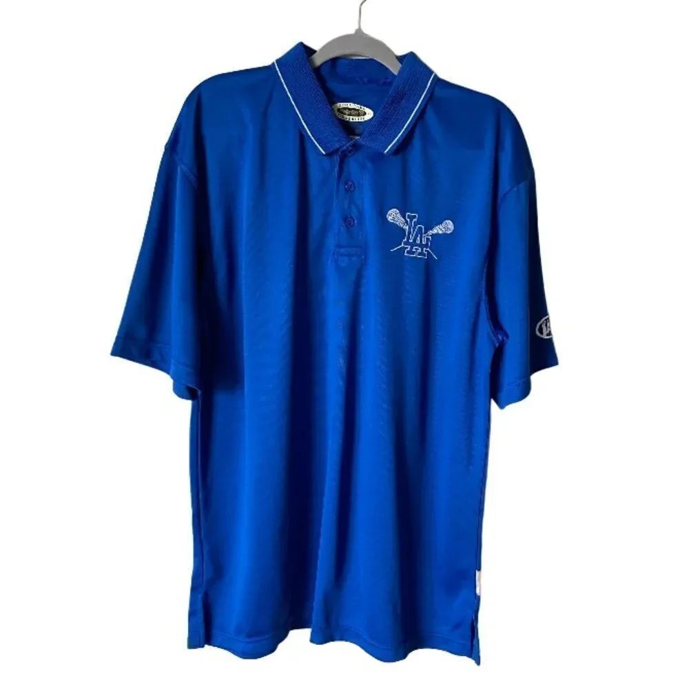 Los Angeles Lacrosse Blue Shirt Polo Size XL